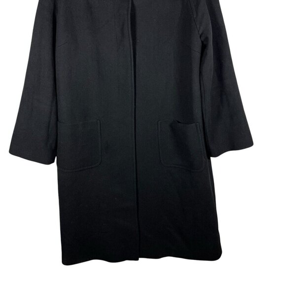 PENDLETON Warm WOOL/CASHMERE TRENCH COAT Long Black Winter Jacket Womens Size 10 - Picture 2 of 12